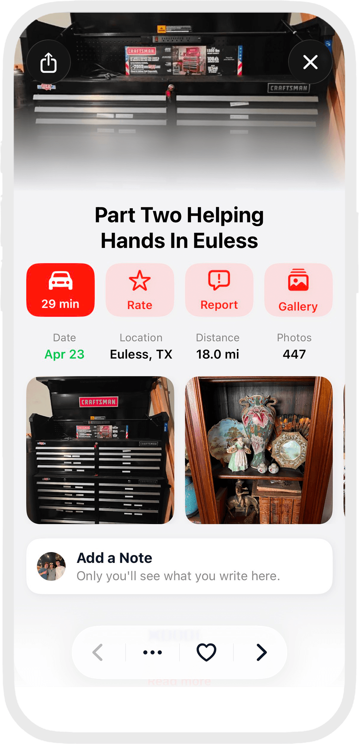 Plick app — listings